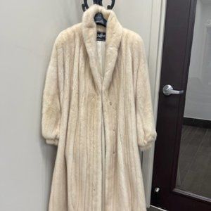 Full Length White Mink Fur Coat - image 1